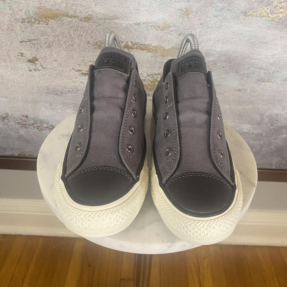 Converse All Star Slip OX Shoes Womens Size 6 Gray Slip On Low Top Sneakers - Picture 3 of 11